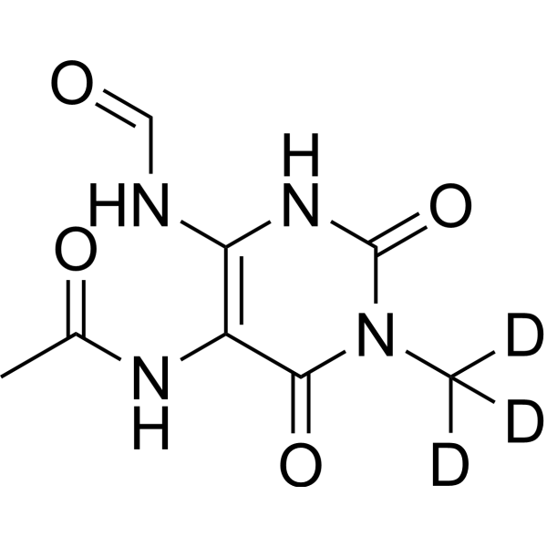 5-Acetylamino-6-formylamino-3-methyluracil-d3 1216442-68-0